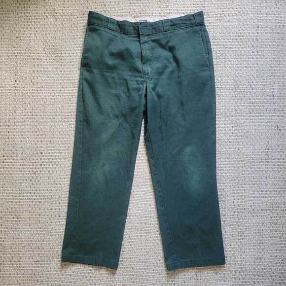 Mens 38x30 Dickies 874 Original Fit Work Pants Dark Forest Green Straight Leg - Picture 1 of 5